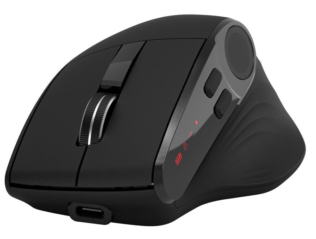 Ergonomics wireless mouse with Fingerprint Sensor